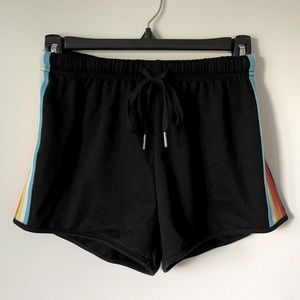 Black shorts w/ rainbow stripes